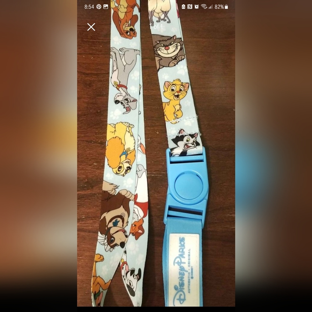 Disney Parks Cats and Dogs Lanyard